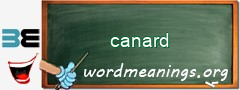 WordMeaning blackboard for canard